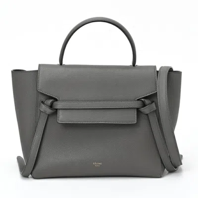 Pre-owned Celine Gray Leather Handbag Shoulder Bag ()