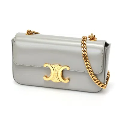 Pre-owned Celine Gray Leather Shoulder Bag ()