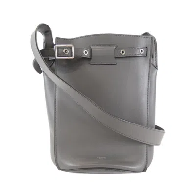 Pre-owned Celine Gray Leather Shoulder Bag ()