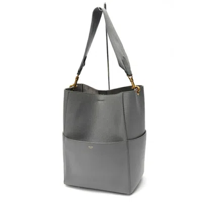 Pre-owned Celine Gray Leather Shoulder Bag ()