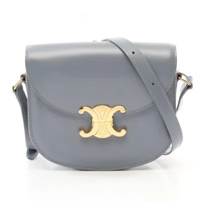Pre-owned Celine Gray Leather Shoulder Bag ()