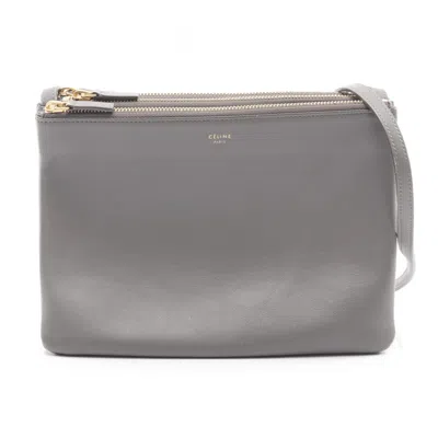 Pre-owned Celine Gray Leather Shoulder Bag ()