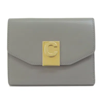 Pre-owned Celine Gray Leather Wallet (bi-fold) ()
