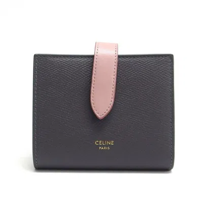 Pre-owned Celine Gray Leather Wallet (bi-fold) ()