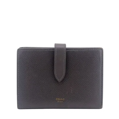 Pre-owned Celine Gray Leather Wallet (bi-fold) ()