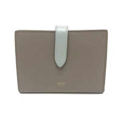 Pre-owned Celine Gray Leather Wallet (bi-fold) ()