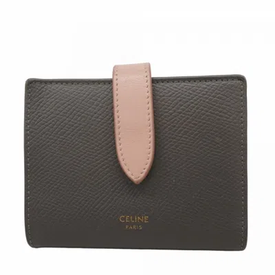 Pre-owned Celine Gray Leather Wallet (bi-fold) ()