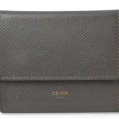 Pre-owned Celine Gray Leather Wallet (tri-fold) ()