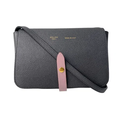 Pre-owned Celine Gray Pink Leather Pochette Shoulder Bag () In Multi