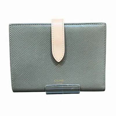 Pre-owned Celine Gray Pink Leather Wallet (bi-fold) () In Multi