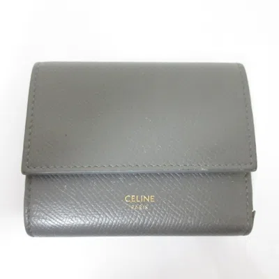 Pre-owned Celine Gray Wallet (tri-fold) ()
