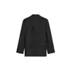Celine Slim-fit Double-breasted Pinstriped Brushed Wool-twill Suit Jacket In Black