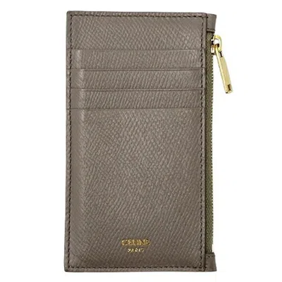Pre-owned Celine Grayish Leather Coin Purse/coin Case ()