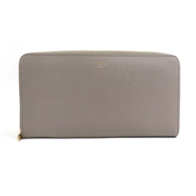 Pre-owned Celine Grayish Leather Coin Purse/coin Case ()