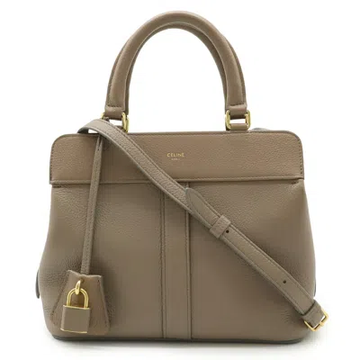 Pre-owned Celine Grayish Leather Handbag Shoulder Bag ()