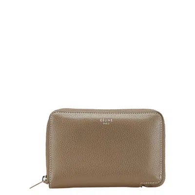 Pre-owned Celine Grayish Leather Wallet (bi-fold) ()