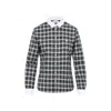 Celine Green And Navy Blue Cotton Shirt In Blue