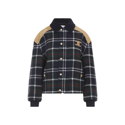 CELINE GREEN CHECK JACKET