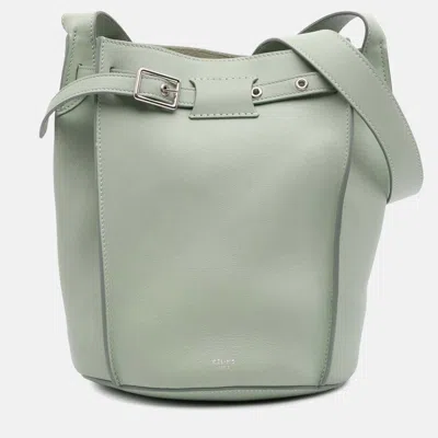 Pre-owned Celine Green Leather Big Bag Bucket Crossbody
