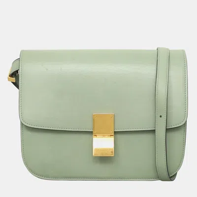 Pre-owned Celine Green Leather Box Bag