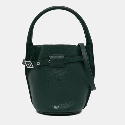 Pre-owned Celine Green Leather Nano Big Bucket Bag