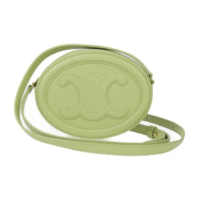 Pre-owned Celine Green Leather Pochette Shoulder Bag ()