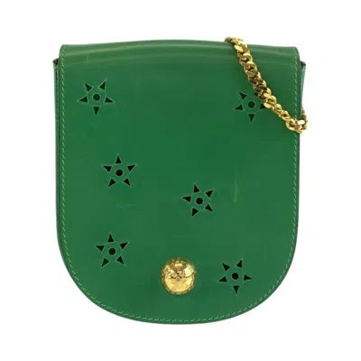Pre-owned Celine Green Leather Pochette Shoulder Bag ()