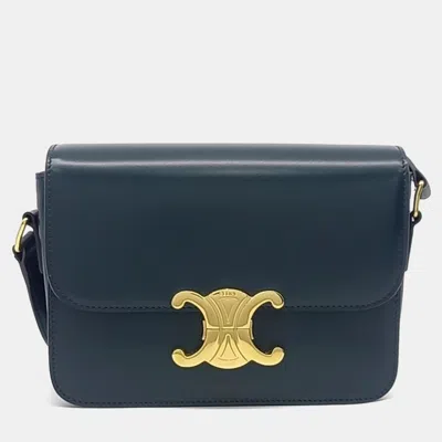Pre-owned Celine Green Leather Triumph Bag Tin