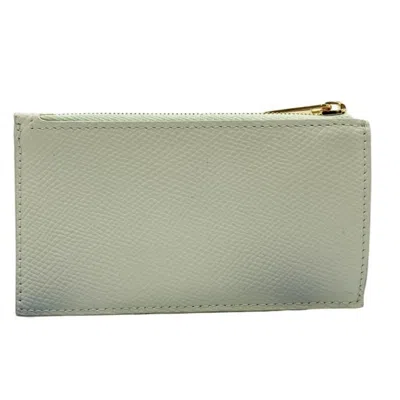 Pre-owned Celine Green Light Green Leather Coin Purse/coin Case ()