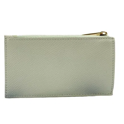 Pre-owned Celine Green Light Green Leather Coin Purse/coin Case ()