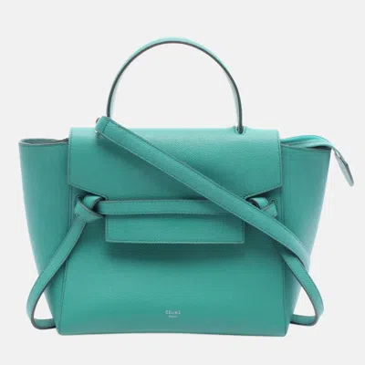 Pre-owned Celine Green Micro Grained Calfskin Belt Bag