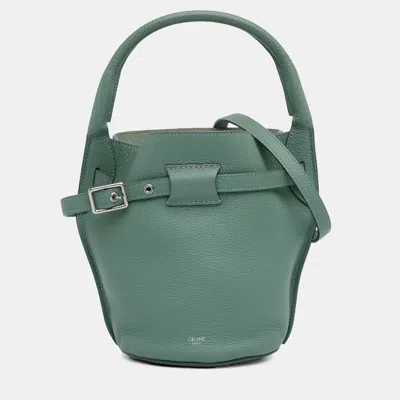 Pre-owned Celine Green Nano Big Bucket Bag