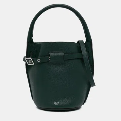Pre-owned Celine Green Nano Leather Big Bucket Bag