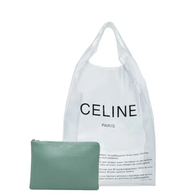 Pre-owned Celine Green Pvc Leather Clutch Bag ()