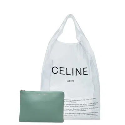 Pre-owned Celine Green Pvc Leather Clutch Bag ()