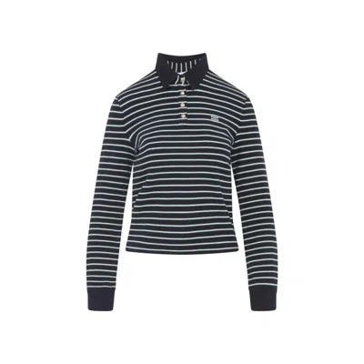 CELINE GREEN STRIPED POLO