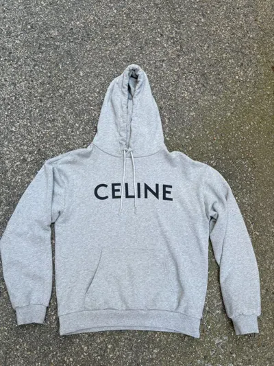 Pre-owned Celine Grey  Logo Hoodie