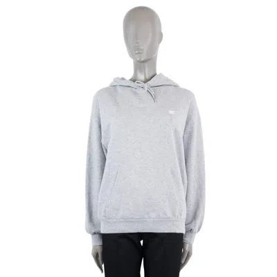 Pre-owned Celine Grey Cotton & Cashmere Triomphe Hoodie Sweater L In Gray