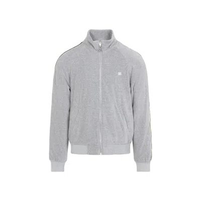 CELINE GREY HIGH NECK ZIP SWEATSHIRT