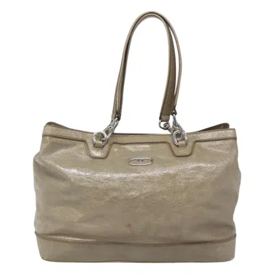 Pre-owned Celine Céline Grey Leather Tote Bag ()