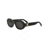 Celine Triomphe Smoke Oval Ladies Sunglasses Cl40194u 05a 52