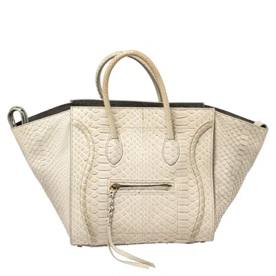 Pre-owned Celine Grey Python Medium Phantom Luggage Tote