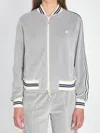 Celine Grey Teddy Tracksuit Triomphe Cotton Jacket In Silver