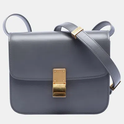 Pre-owned Celine Grey Teen Calfskin Classic Box In Gray