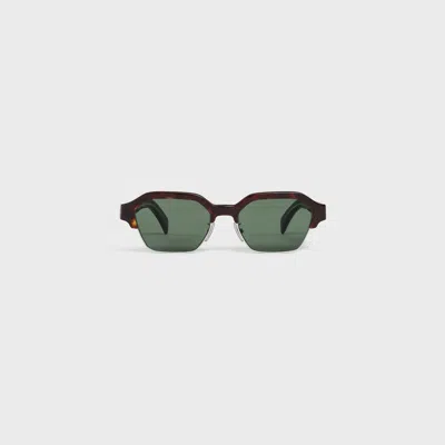 Celine Haka Geometric-frame Sunglasses In Brown