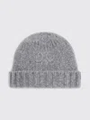 Celine Triomphe Beanie In Cashmere And Silk In Gray