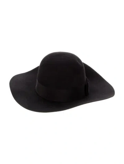 Pre-owned Celine Hat Wool Felt Hat In Black