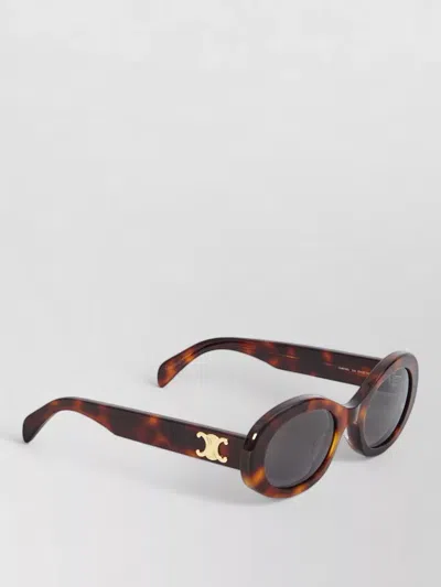 Celine Havana Acetate Round Sunglasses In Multi