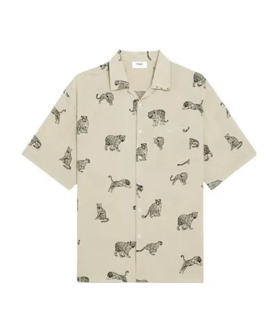 Celine Hawaiian Shirt In Printed Viscose In Brown