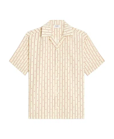 Celine Hawaiian Short-sleeved Shirt In White